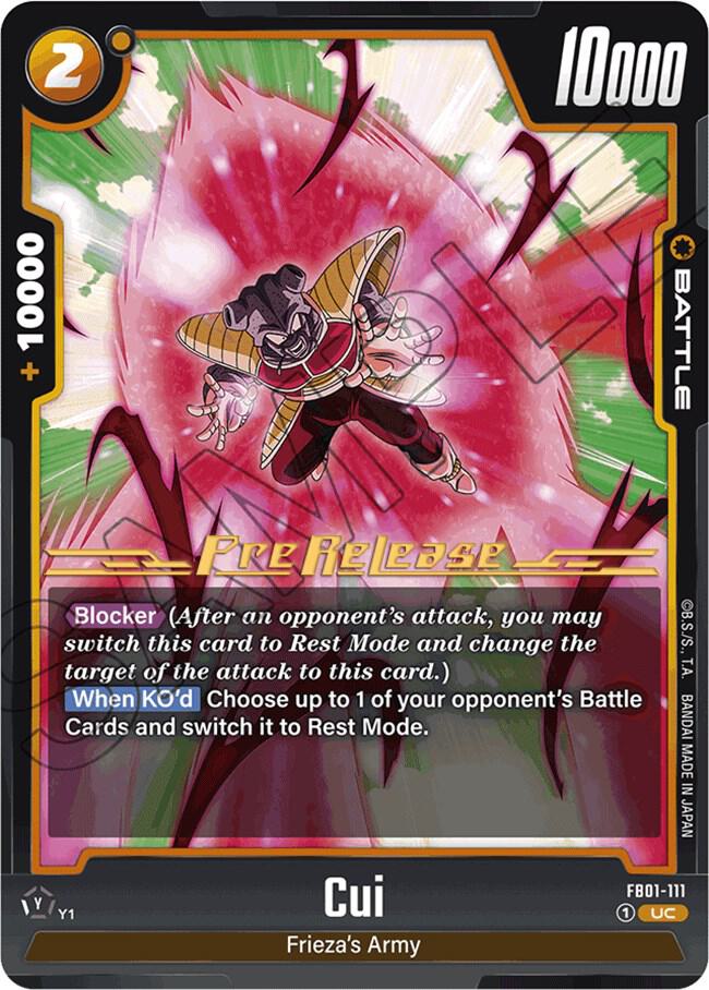 Cui FB01-111 card from Awakened Pulse Pre-Release Cards