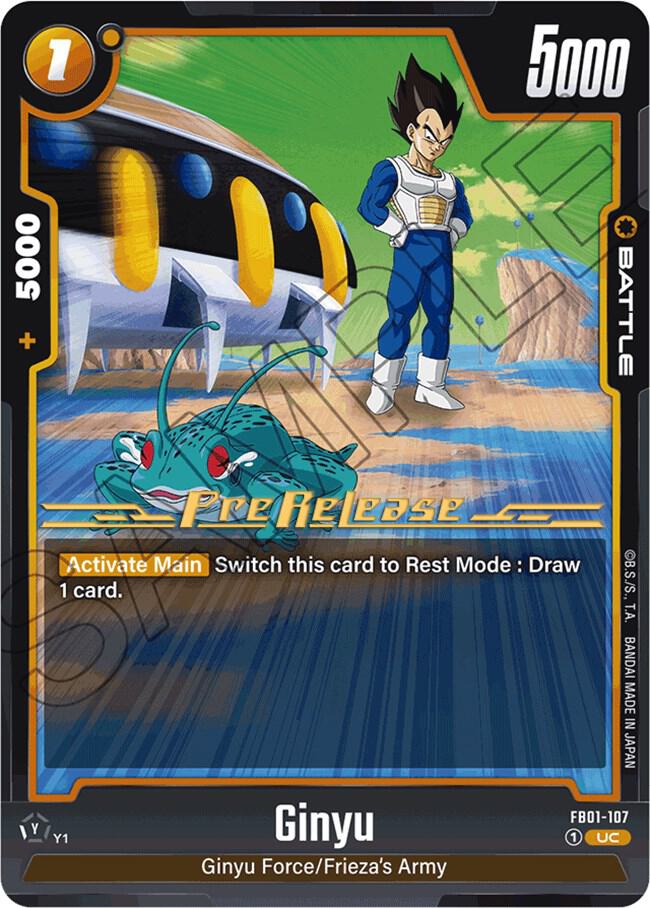 Ginyu FB01-107 card from Awakened Pulse Pre-Release Cards