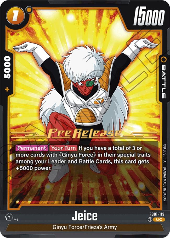 Jeice FB01-119 card from Awakened Pulse Pre-Release Cards