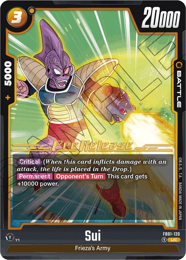 Sui FB01-120 card from Awakened Pulse Pre-Release Cards