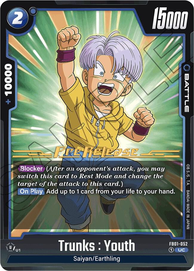 Trunks : Youth FB01-052 card from Awakened Pulse Pre-Release Cards
