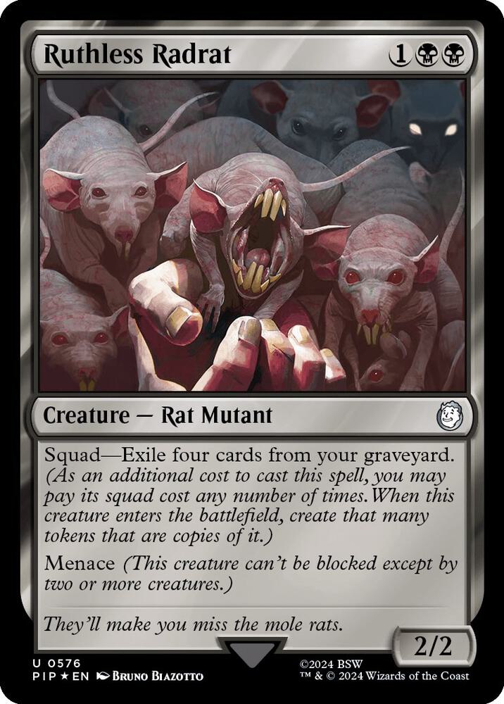 Ruthless Radrat (Surge Foil) 576 card from Universes Beyond: Fallout
