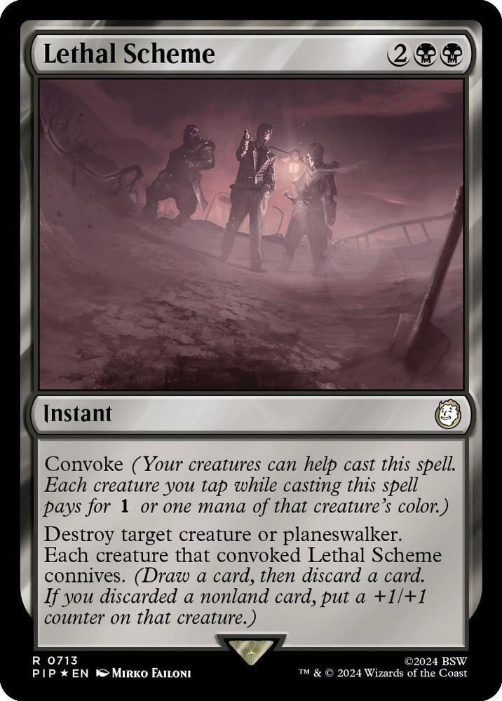 Lethal Scheme (Surge Foil) 713 card from Universes Beyond: Fallout