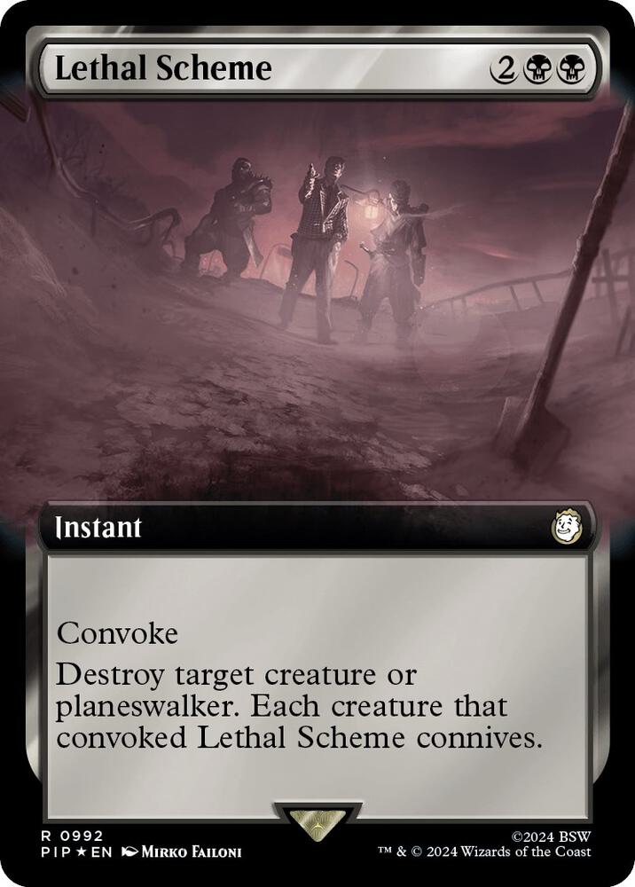 Lethal Scheme (Extended Art) (Surge Foil) 992 card from Universes Beyond: Fallout