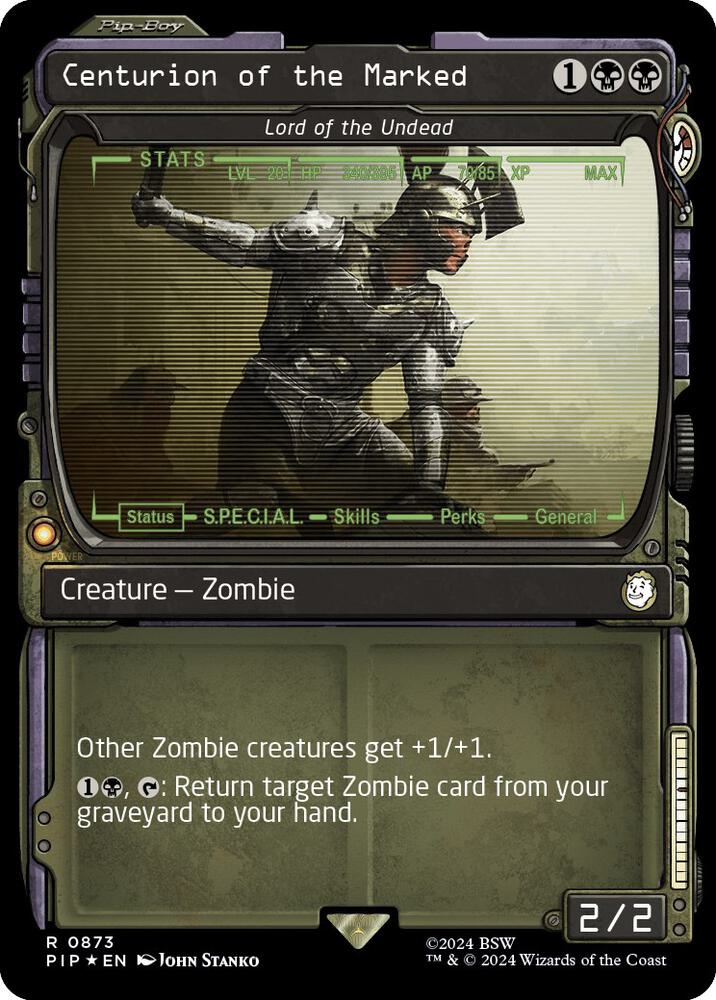 Centurion of the Marked - Lord of the Undead (Showcase) (Surge Foil) 873 card from Universes Beyond: Fallout