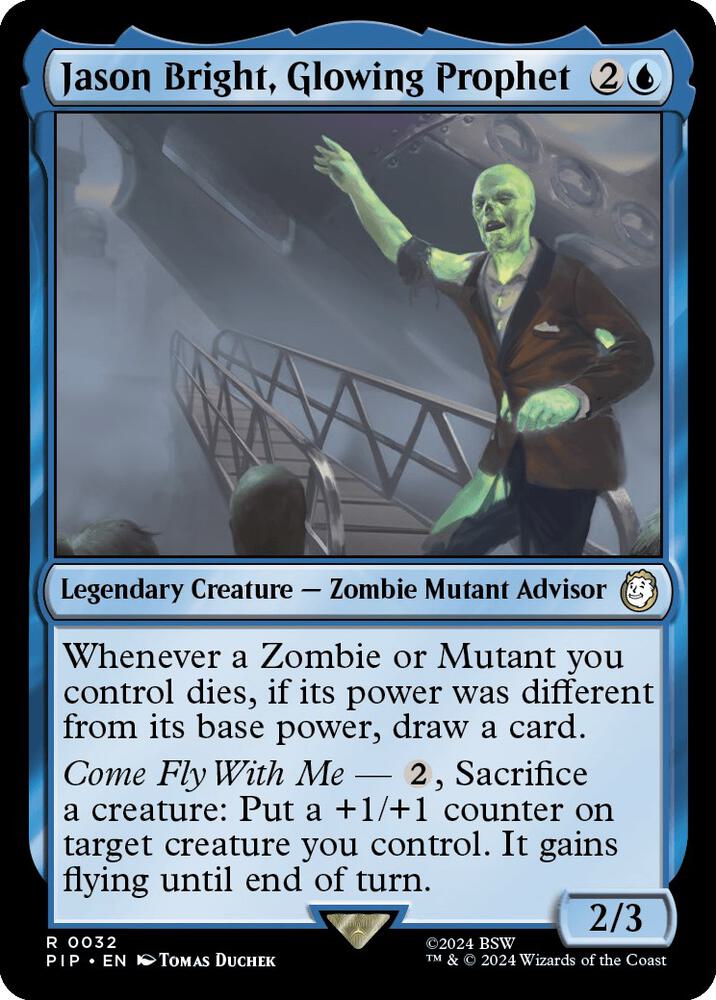 Jason Bright, Glowing Prophet 32 card from Universes Beyond: Fallout