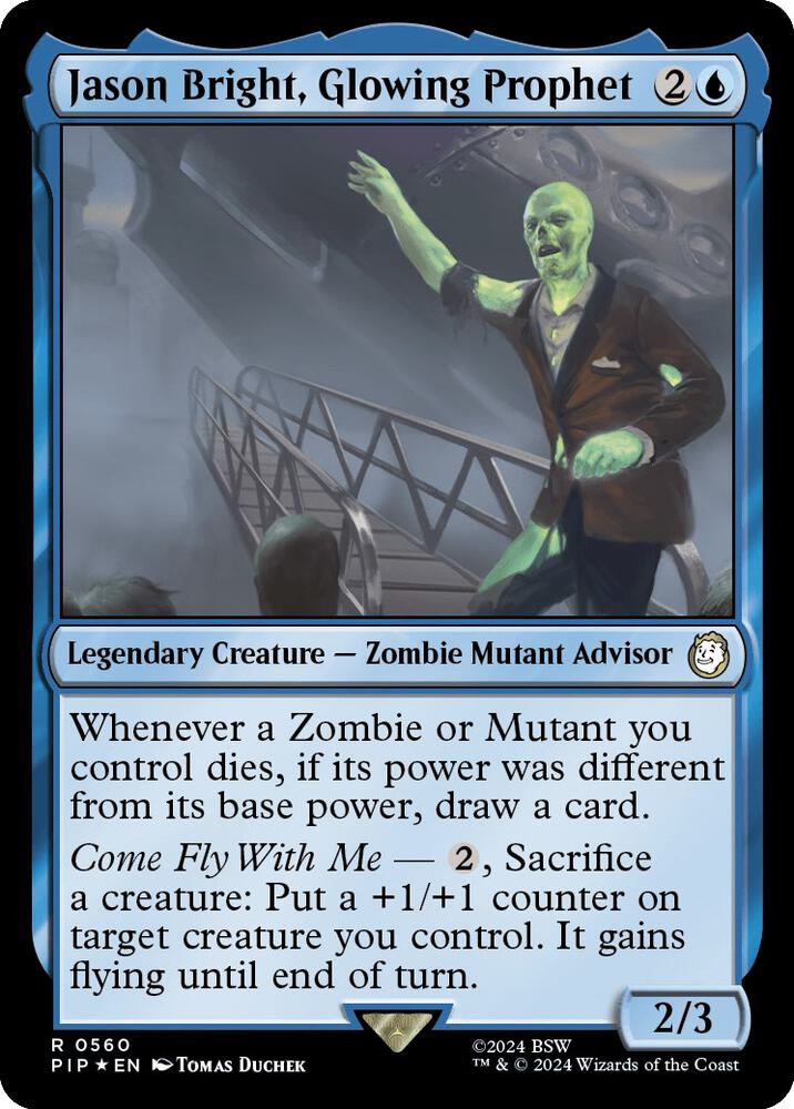 Jason Bright, Glowing Prophet (Surge Foil) 560 card from Universes Beyond: Fallout