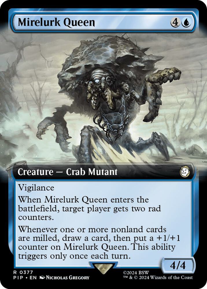 Mirelurk Queen (Extended Art) 377 card from Universes Beyond: Fallout