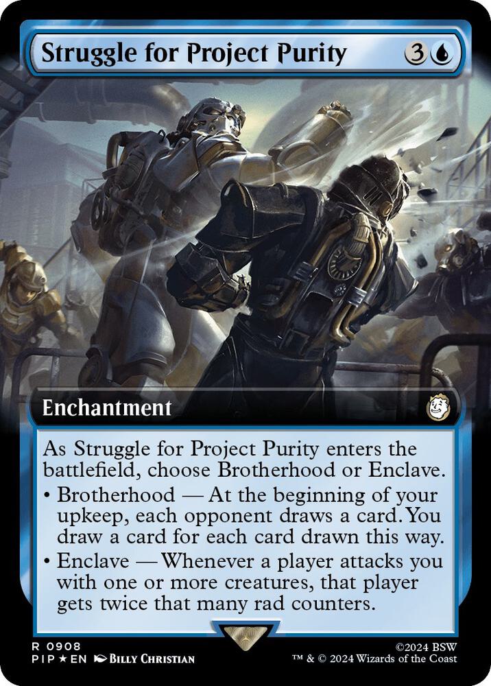 Struggle for Project Purity (Extended Art) (Surge Foil) 908 card from Universes Beyond: Fallout