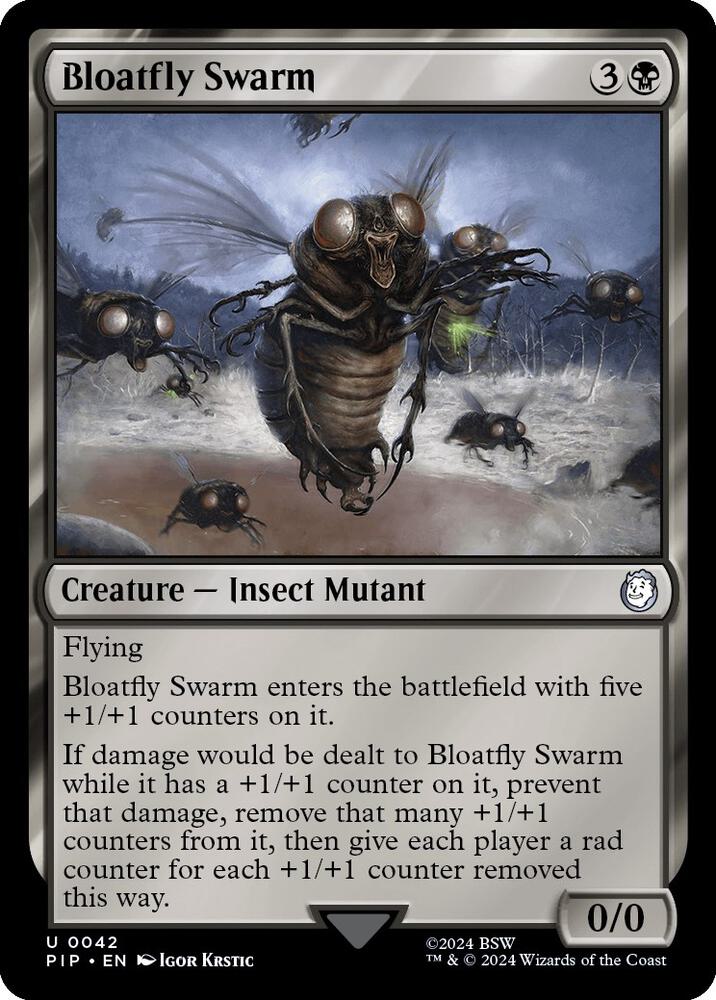 Bloatfly Swarm 42 card from Universes Beyond: Fallout