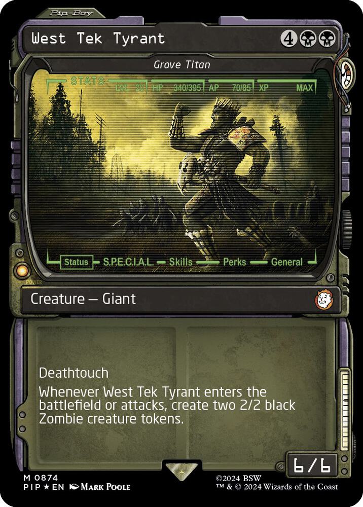 West Tek Tyrant - Grave Titan (Showcase) (Surge Foil) 874 card from Universes Beyond: Fallout