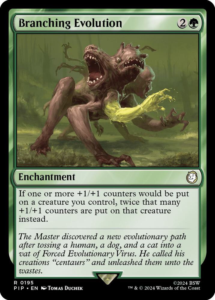 Branching Evolution 195 card from Universes Beyond: Fallout