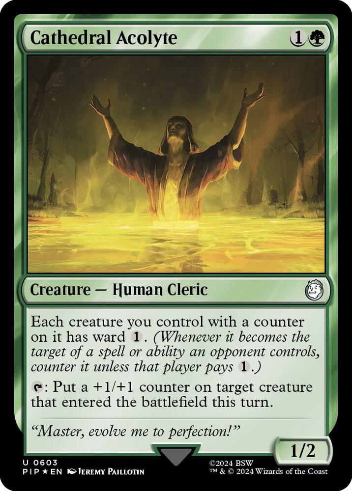 Cathedral Acolyte (Surge Foil) 603 card from Universes Beyond: Fallout
