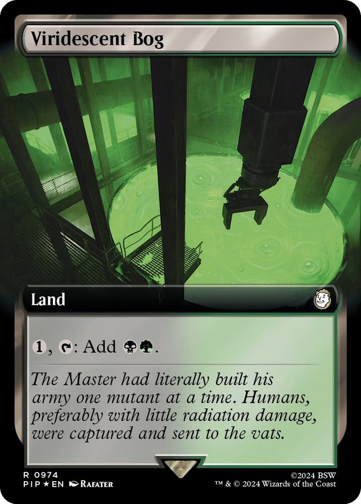 Viridescent Bog (Extended Art) (Surge Foil) 974 card from Universes Beyond: Fallout