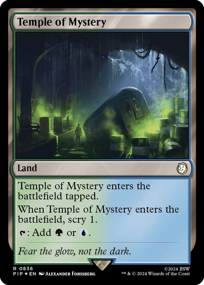 Temple of Mystery (Surge Foil) 836 card from Universes Beyond: Fallout