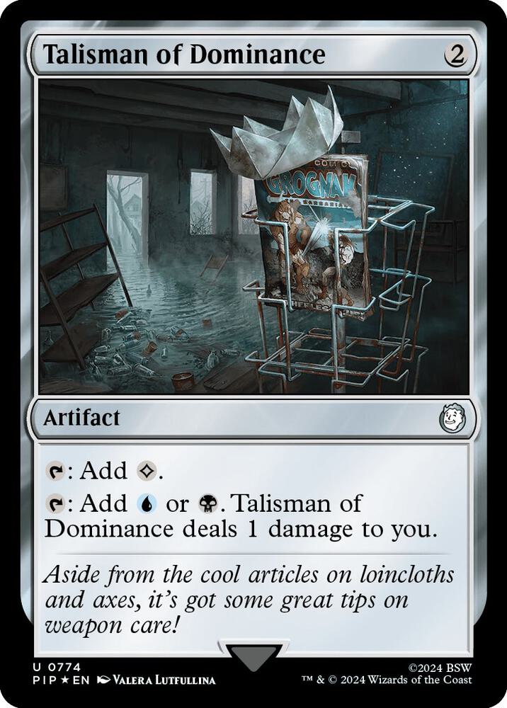 Talisman of Dominance (Surge Foil) 774 card from Universes Beyond: Fallout