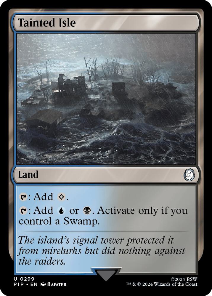 Tainted Isle 299 card from Universes Beyond: Fallout