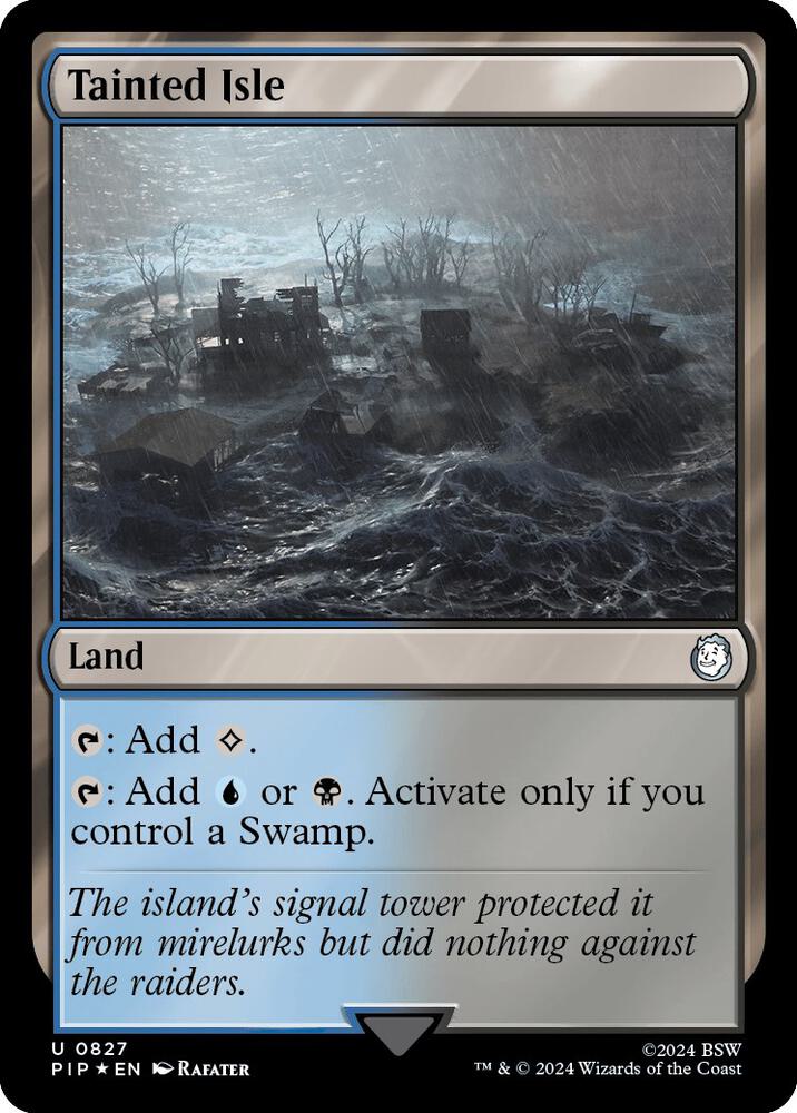 Tainted Isle (Surge Foil) 827 card from Universes Beyond: Fallout