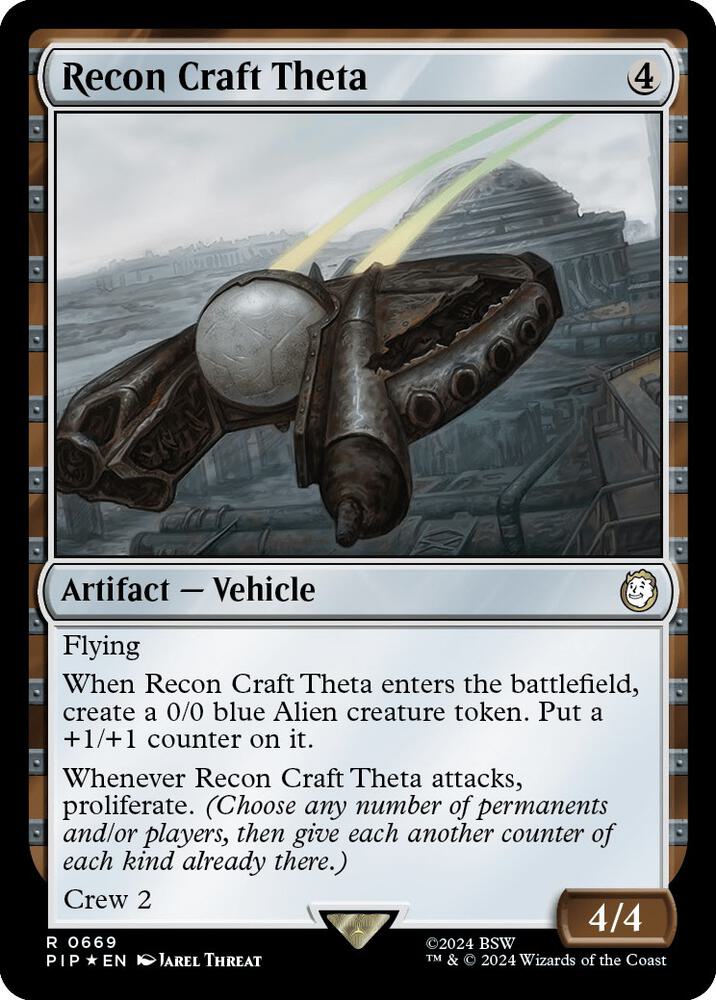 Recon Craft Theta (Surge Foil) 669 card from Universes Beyond: Fallout