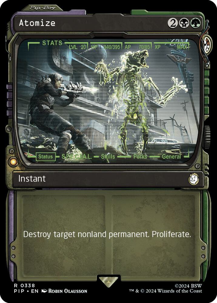Atomize (Showcase) 338 card from Universes Beyond: Fallout