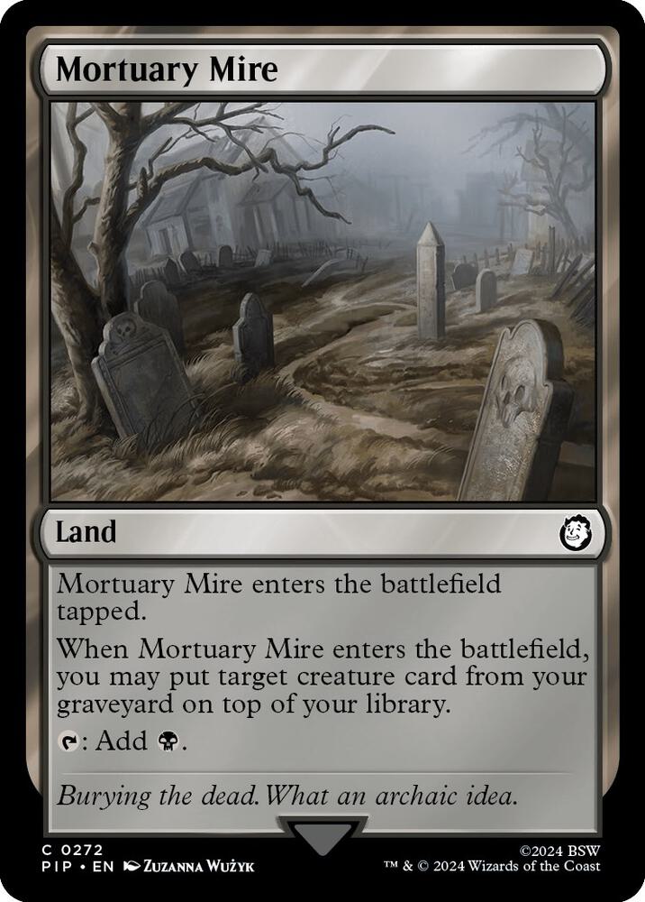 Mortuary Mire 272 card from Universes Beyond: Fallout