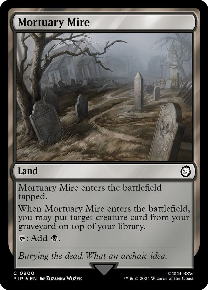 Mortuary Mire (Surge Foil) 800 card from Universes Beyond: Fallout