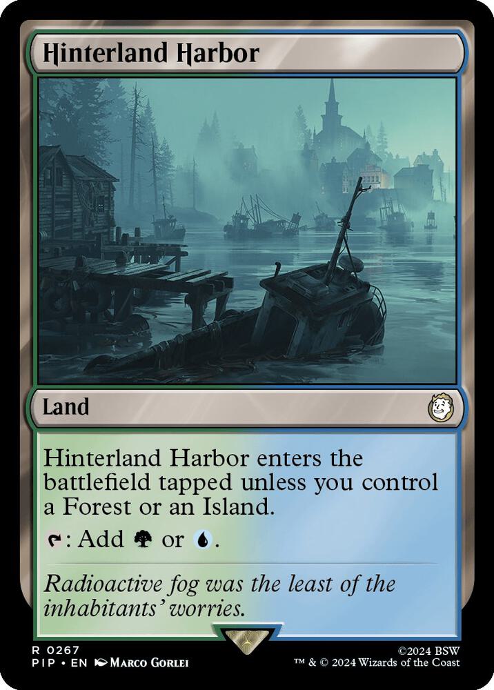 Hinterland Harbor 267 card from Universes Beyond: Fallout
