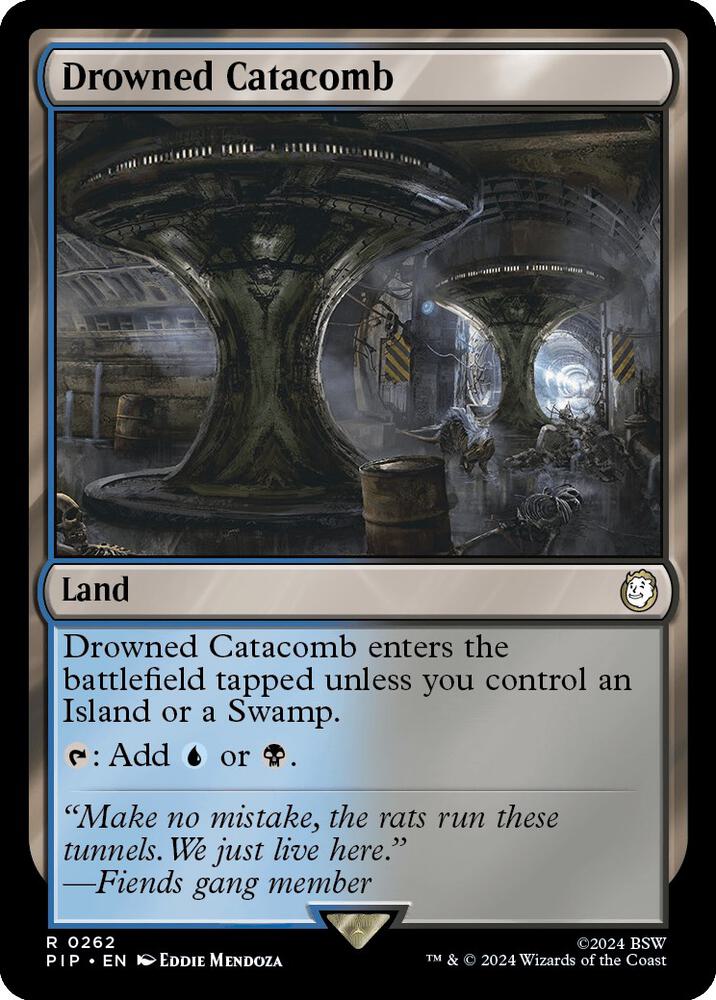 Drowned Catacomb 262 card from Universes Beyond: Fallout