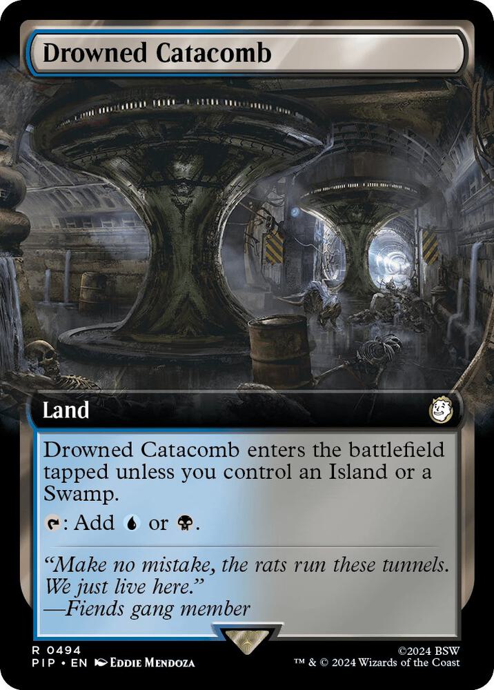 Drowned Catacomb (Extended Art) 494 card from Universes Beyond: Fallout