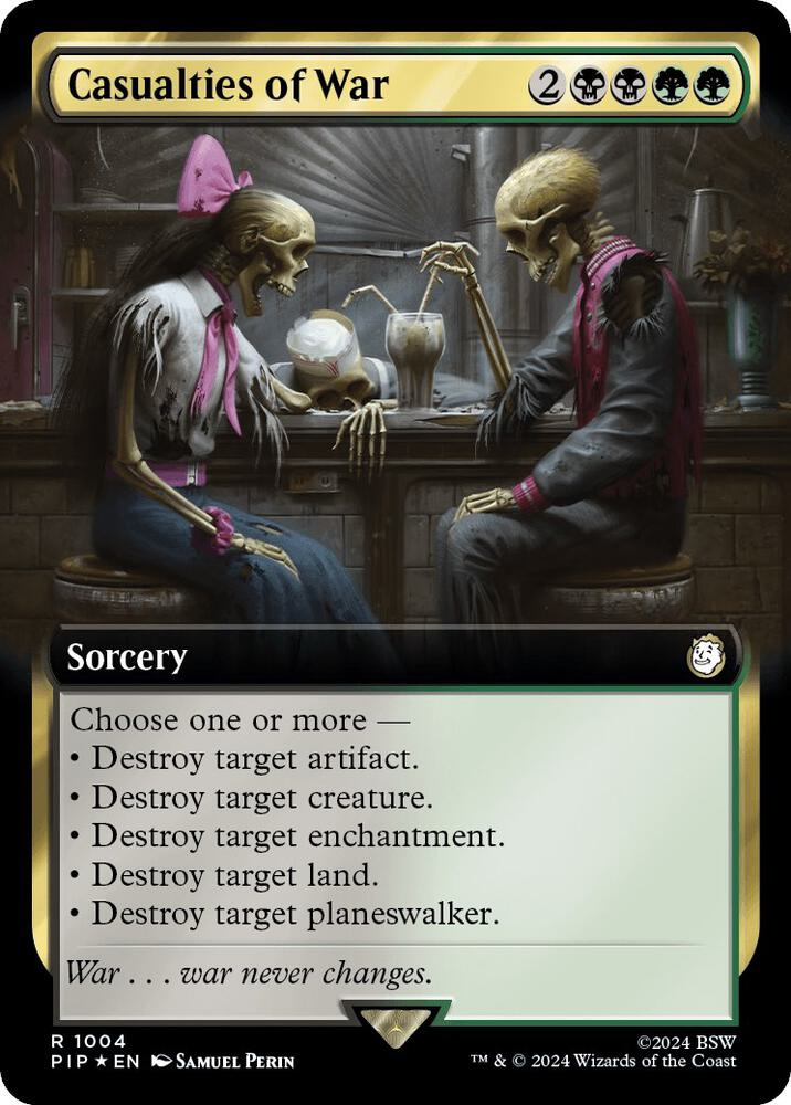 Casualties of War (Extended Art) (Surge Foil) 1004 card from Universes Beyond: Fallout