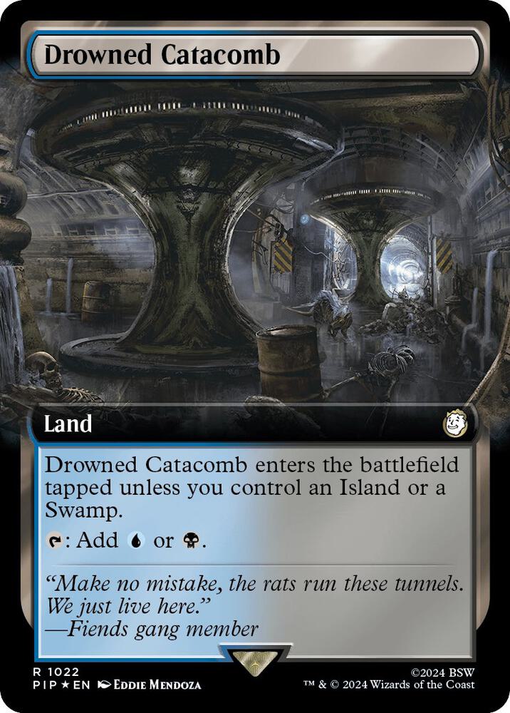 Drowned Catacomb (Extended Art) (Surge Foil) 1022 card from Universes Beyond: Fallout