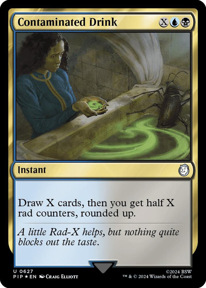Contaminated Drink (Surge Foil) 627 card from Universes Beyond: Fallout