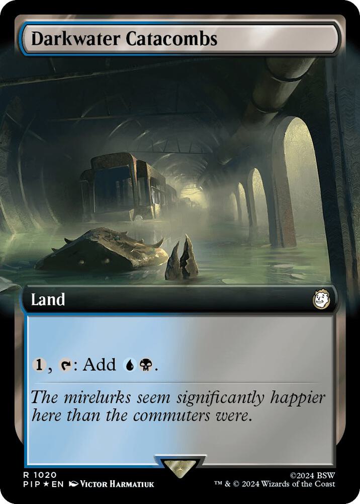 Darkwater Catacombs (Extended Art) (Surge Foil) 1020 card from Universes Beyond: Fallout