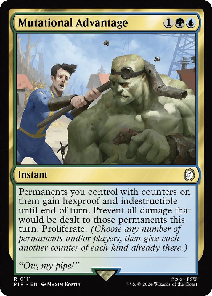 Mutational Advantage 111 card from Universes Beyond: Fallout