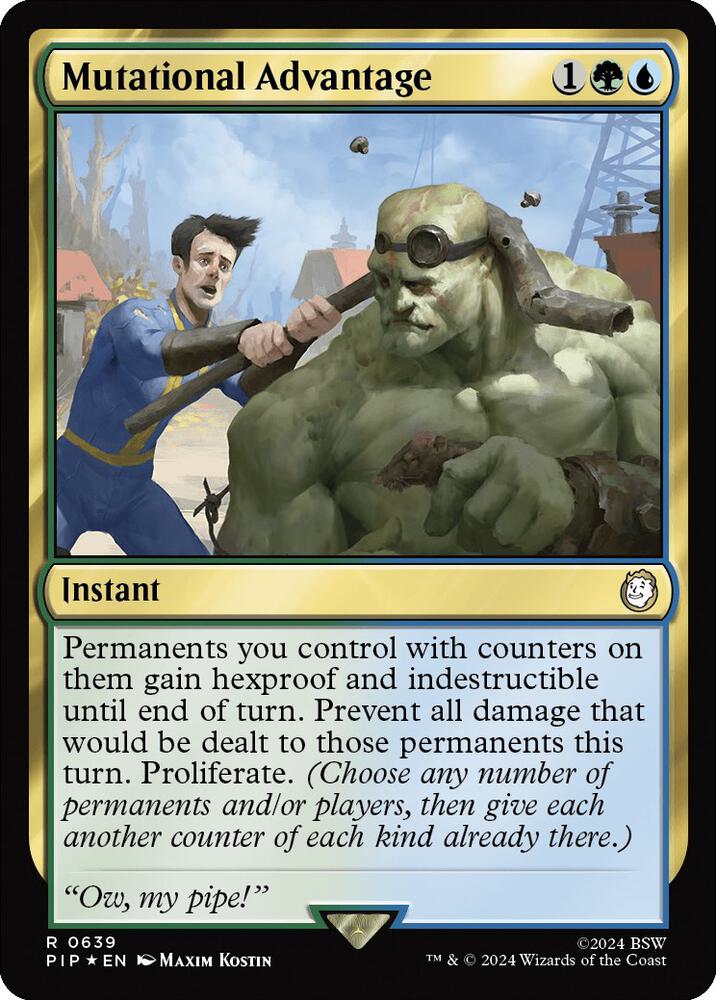 Mutational Advantage (Surge Foil) 639 card from Universes Beyond: Fallout