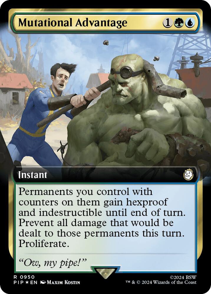 Mutational Advantage (Extended Art) (Surge Foil) 950 card from Universes Beyond: Fallout