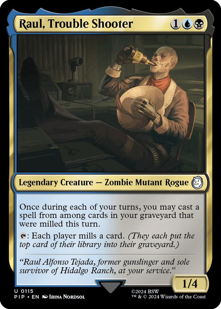 Raul, Trouble Shooter 115 card from Universes Beyond: Fallout