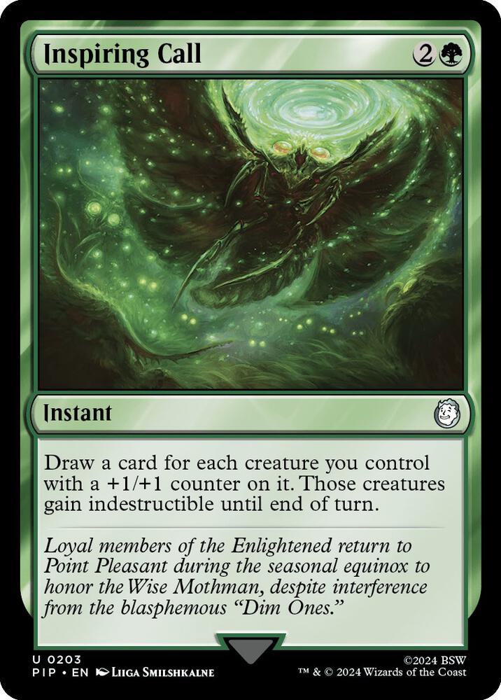 Inspiring Call 203 card from Universes Beyond: Fallout