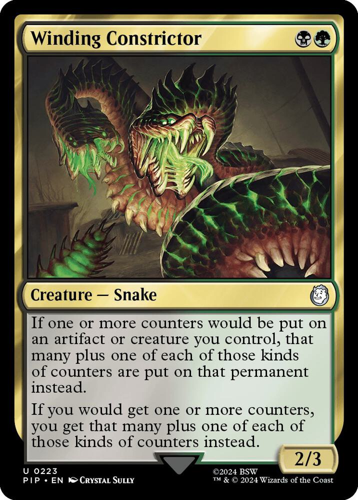 Winding Constrictor 223 card from Universes Beyond: Fallout