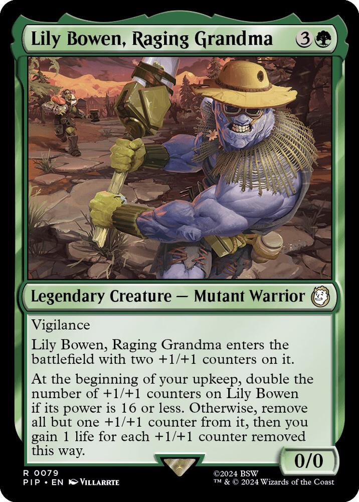 Lily Bowen, Raging Grandma 79 card from Universes Beyond: Fallout
