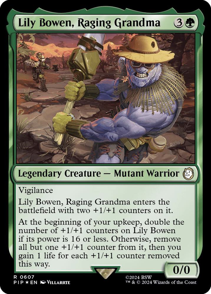 Lily Bowen, Raging Grandma (Surge Foil) 607 card from Universes Beyond: Fallout