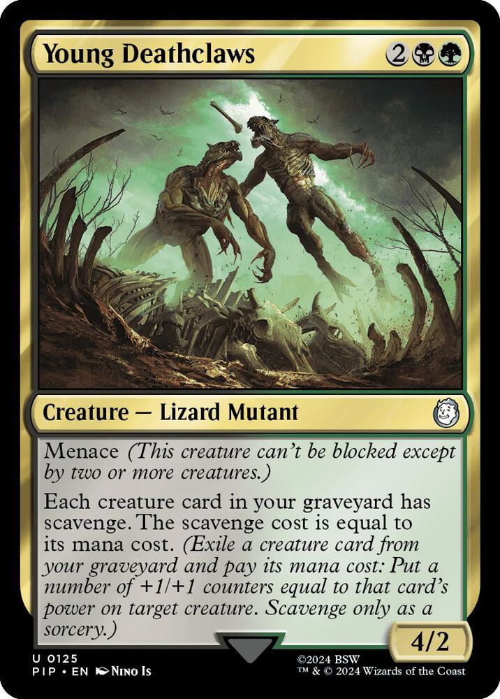 Young Deathclaws 125 card from Universes Beyond: Fallout