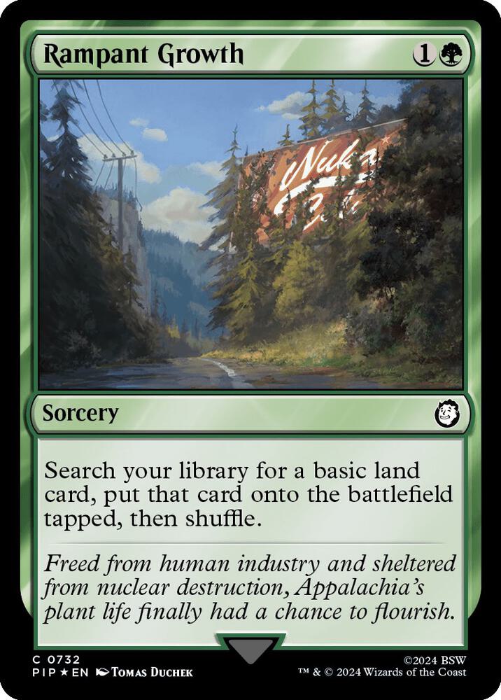 Rampant Growth (Surge Foil) 732 card from Universes Beyond: Fallout