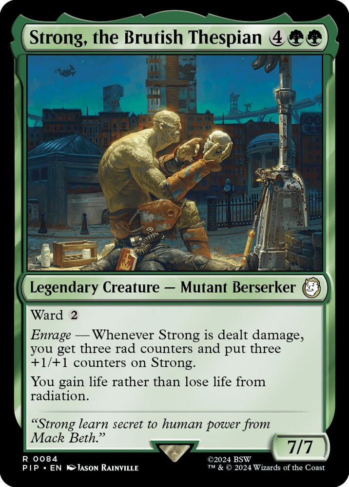 Strong, the Brutish Thespian 84 card from Universes Beyond: Fallout