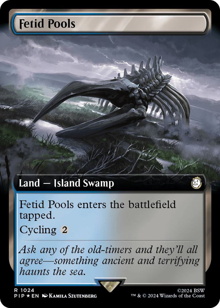Fetid Pools (Extended Art) (Surge Foil) 1024 card from Universes Beyond: Fallout