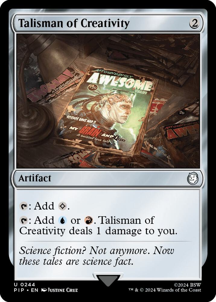 Talisman of Creativity 244 card from Universes Beyond: Fallout