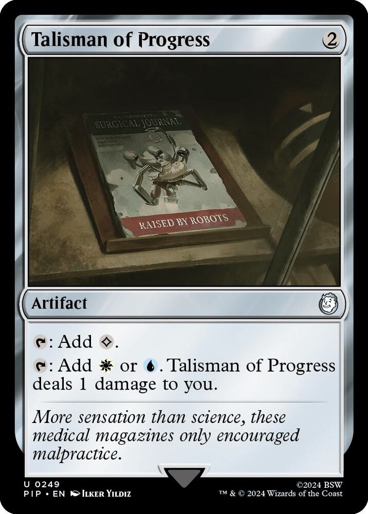 Talisman of Progress 249 card from Universes Beyond: Fallout