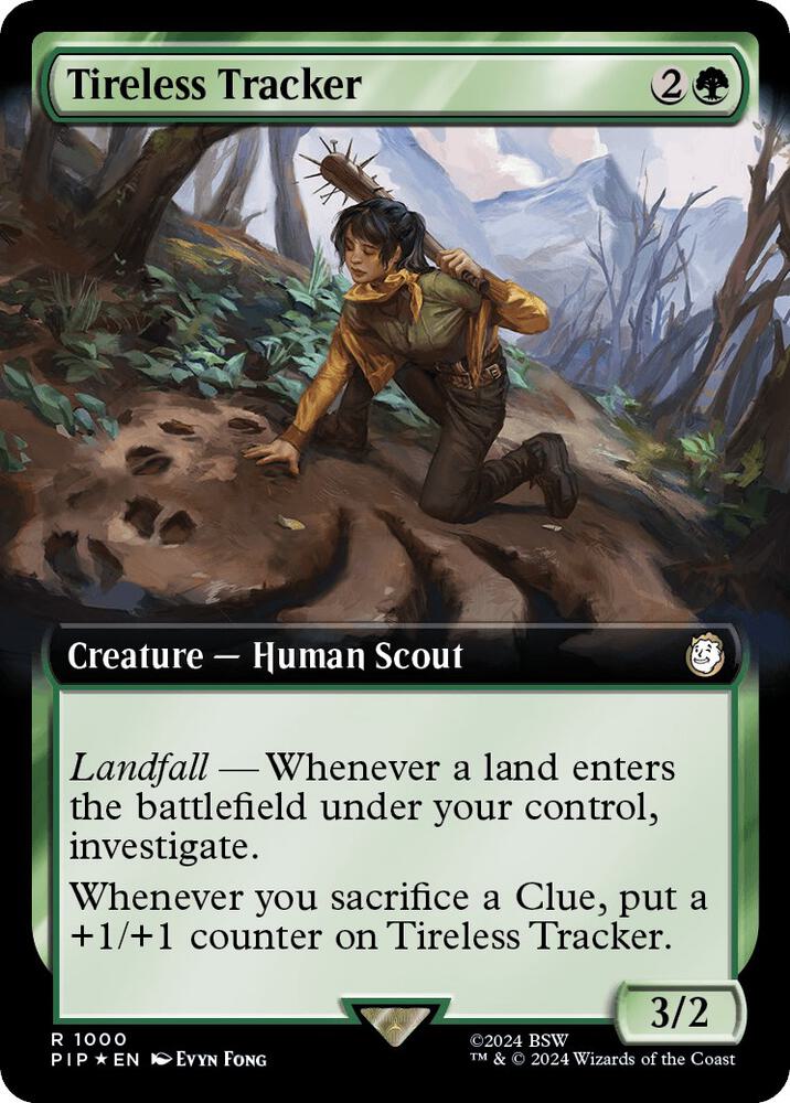 Tireless Tracker (Extended Art) (Surge Foil) 1000 card from Universes Beyond: Fallout