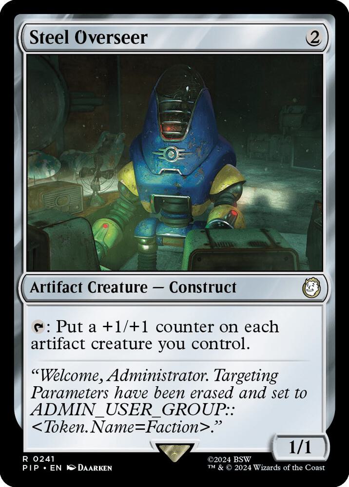 Steel Overseer 241 card from Universes Beyond: Fallout