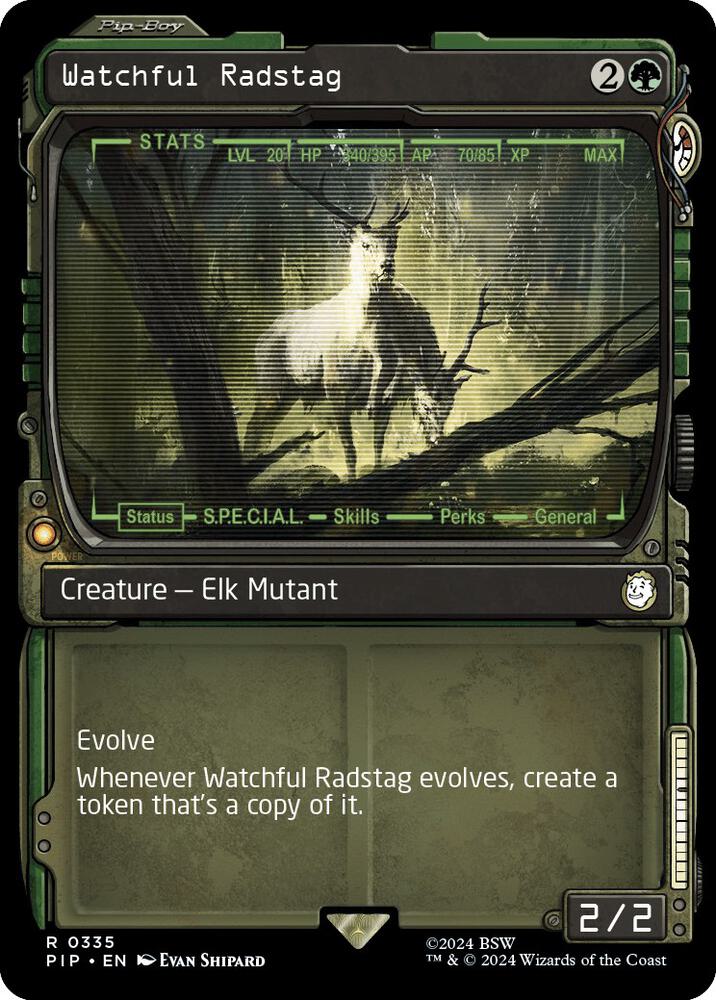 Watchful Radstag (Showcase) 335 card from Universes Beyond: Fallout